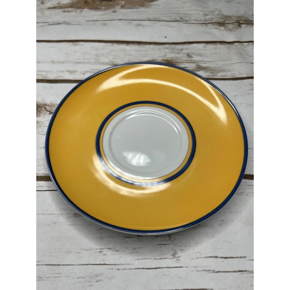 Vista Alegre Danubian Made in Portugal Floral Yellow‎ Tea Cup with Saucer